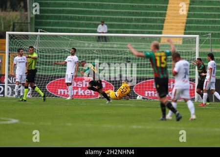 Terni, Italie.23 octobre 2021. Exultation (Ternana) pendant Ternana Calcio vs LR Vicenza, Ligue italienne de championnat de football BKT à Terni, Italie, octobre 23 2021 crédit: Independent photo Agency/Alamy Live News Banque D'Images