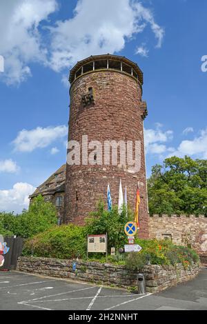 Bergfried, Turm, Rapunzelburg, Trendelburg, Hesse,Allemagne Banque D'Images