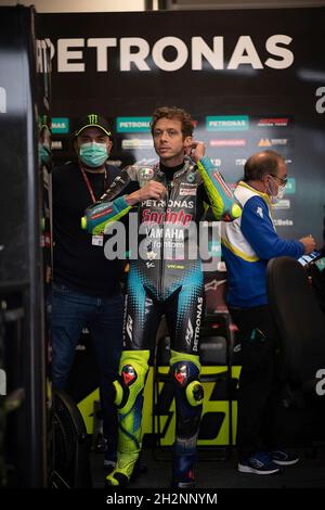 Misano, Italie.23 octobre 2021.23.10.2021, Misano World circuit Marco Simoncelli, Misano, Grand Prix de Saint-Marin 2021, sur la photo Valentino Rossi (ITA # 46), Petronas Yamaha SRT/dpa/Alay Live News Banque D'Images