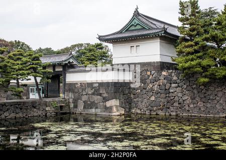 Extérieur du Palais impérial, Chiyoda, Tokyo - Japon - Asie Banque D'Images