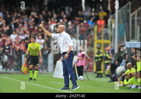 Salerno, Italie.23 octobre 2021. joueur de Salerntana, pendant le match de la série italienne Un championnat entre Salerntana vs Empoli résultat final, match joué au stade Aerechi à Salerno.Salerno, Italie, 23 octobre 2021.(Photo par Vincenzo Izzo/Sipa USA) crédit: SIPA USA/Alay Live News Banque D'Images