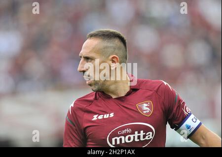 Salerno, Italie.23 octobre 2021. joueur de Salerntana, pendant le match de la série italienne Un championnat entre Salerntana vs Empoli résultat final, match joué au stade Aerechi à Salerno.Salerno, Italie, 23 octobre 2021.(Photo par Vincenzo Izzo/Sipa USA) crédit: SIPA USA/Alay Live News Banque D'Images