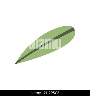 Jolie feuille verte.Icône de la plate-forme d'automne.Clipart de feuilles mortes pour la conception de cartes de voeux, affiches, bannières, dépliants.Jour de la moisson, Thanksgiving Illustration de Vecteur