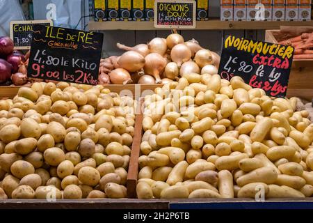Anciennes variétés de pommes de terre des îles Noirmoutier et de l'Île de Ré, toutes deux situées sur la côte atlantique du pays Banque D'Images