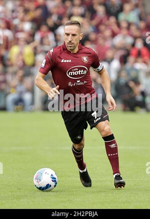 Stade Arechi, Salerno, Italie.23 octobre 2021.Serie A football, Salernitana versus Empoli : Frank Ribery de Salernitana crédit: Action plus Sports/Alamy Live News Banque D'Images