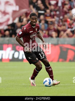 Stade Arechi, Salerno, Italie.23 octobre 2021.Serie A football, Salernitana versus Empoli : Carmine Iannone de Salernitana crédit: Action plus Sports/Alamy Live News Banque D'Images