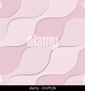 Motif ondulé, couleurs roses douces Illustration de Vecteur