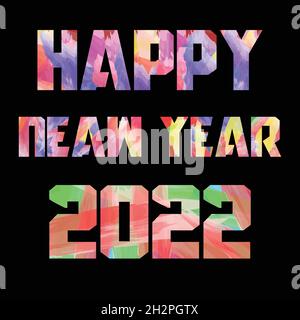 Bonne année 2022. Illustration vectorielle pour la carte de vœux, la bannière, l'affiche et la décoration d'arrière-plan de la nouvelle année. eps 10 Illustration de Vecteur