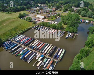 port de plaisance canal boat Banque D'Images