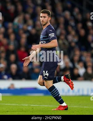 Aymeric Laporte de Manchester City lors du match de la Premier League au stade AMEX de Brighton.Date de la photo: Samedi 23 octobre 2021. Banque D'Images