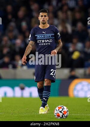 Joao Cancelo de Manchester City lors du match de la Premier League au stade AMEX de Brighton.Date de la photo: Samedi 23 octobre 2021. Banque D'Images