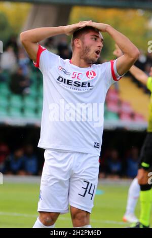 Terni, Italie.23 octobre 2021.Dalmonte Nicola(Vicenza) pendant Ternana Calcio vs LR Vicenza, Ligue italienne de championnat de football BKT à Terni, Italie, octobre 23 2021 crédit: Independent photo Agency/Alamy Live News Banque D'Images