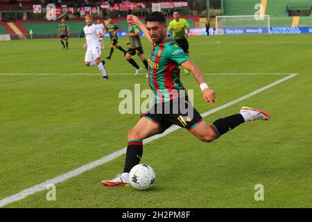 Terni, Italie.23 octobre 2021.Capone Christian (Ternana) pendant Ternana Calcio vs LR Vicenza, Ligue italienne de championnat de football BKT à Terni, Italie, octobre 23 2021 crédit: Independent photo Agency/Alamy Live News Banque D'Images