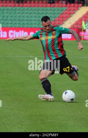 Terni, Italie.23 octobre 2021.Martella Bruno (Ternana) pendant Ternana Calcio vs LR Vicenza, Ligue italienne de championnat de football BKT à Terni, Italie, octobre 23 2021 crédit: Independent photo Agency/Alamy Live News Banque D'Images