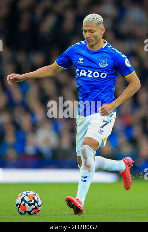 Liverpool, Royaume-Uni.23 octobre 2021.Richarlison #7 d'Everton à Liverpool, Royaume-Uni, le 10/23/2021.(Photo de Conor Molloy/News Images/Sipa USA) crédit: SIPA USA/Alay Live News Banque D'Images