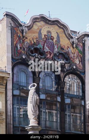 Ungarn, Budapest, Jugendstilgebäude am Szervita tér, Platz, das frühere Török-Bankhaus, gebaut 1906 nach Plänen von Henrik Böhm und Ármin Hegedüs, Bil Banque D'Images