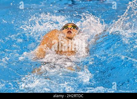 Doha, Qatar.23 octobre 2021.Le Sito Daiya du Japon participe à la finale masculine de 400m de la coupe du monde de natation FINA 2021 à Doha, capitale du Qatar, le 23 octobre 2021.Credit: Nikku/Xinhua/Alay Live News Banque D'Images