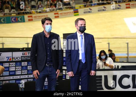 David LAPPARTIENT Président UCI lors des Championnats du monde de cyclisme sur piste Tissot UCI 2021 le 23 octobre 2021 à l'hippodrome de Stab à Roubaix, France - photo Laurent Sanson / LS Medianord / DPPI Banque D'Images