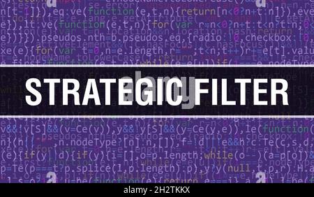 Filtre stratégique avec technologie Abstract Code binaire arrière-plan.données binaires numériques et concept de données sécurisées.Logiciel Banque D'Images