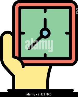 Icône réparation horlogère.Contour de l'horloger réparation vecteur icône couleur plate isolée Illustration de Vecteur