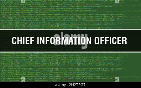 Directeur de l'information avec expérience en technologie numérique de code binaire.Résumé du code de programme et chef de l'information .Prog Banque D'Images