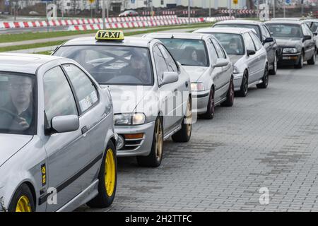 Lublin, Pologne - 11 janvier 2015 : courses de voitures amateurs à l'arène de Lublin Banque D'Images