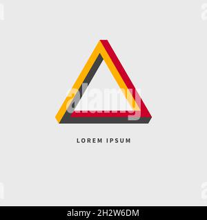 Impossible Perrose triangle.Forme 3D.Illustration vectorielle Illustration de Vecteur