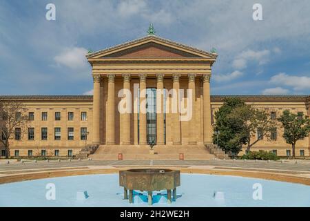 2600 Benjamin Franklin Parkway, musée d'art de Philadelphie, est la pièce maîtresse du quartier des musées de la ville - et le point de vue des photographes populaires. Banque D'Images