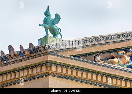 2600 Benjamin Franklin Parkway, musée d'art de Philadelphie, est la pièce maîtresse du quartier des musées de la ville - et le point de vue des photographes populaires. Banque D'Images