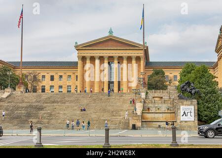 2600 Benjamin Franklin Parkway, musée d'art de Philadelphie, est la pièce maîtresse du quartier des musées de la ville - et le point de vue des photographes populaires. Banque D'Images