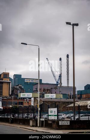 Bâtiments industriels, Silvertown, London Borough of Newham, Londres, Angleterre, Royaume-Uni Banque D'Images