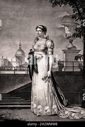 Josephine de Beauharnais première femme de Napoléon. Napoléon Bonaparte, (1769-1821), Napoléon Ier, empereur français, France. Banque D'Images