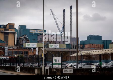 Bâtiments industriels, Silvertown, London Borough of Newham, Londres, Angleterre, Royaume-Uni Banque D'Images