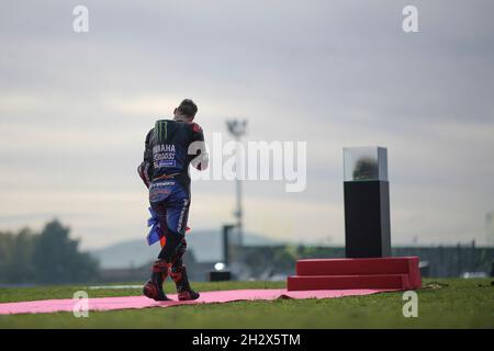 Misano, Italien.24 octobre 2021.24.10.2021, Misano World circuit Marco Simoncelli, Misano, Grand Prix de Saint-Marin 2021, dans le film champion du monde 2021 Fabio Quartararo (FRA # 20), Monster Energy Yamaha MotoGP/dpa/Alamy Live News Banque D'Images