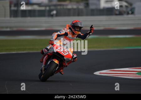 Misano, Italien.24 octobre 2021.24.10.2021, Misano World circuit Marco Simoncelli, Misano, Grand Prix de Saint-Marin 2021, dans le gagnant Marc Márquez (SPA # 93), Repsol Honda Team Credit: dpa/Alay Live News Banque D'Images