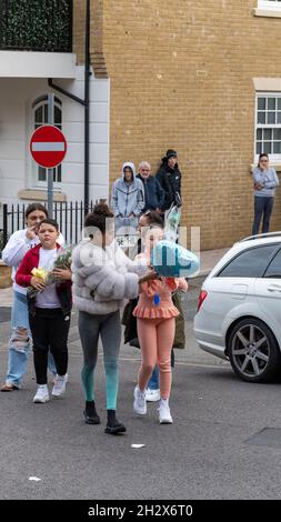 Brentwood Essex, Royaume-Uni.24 octobre 2021.Une enquête de meurtre importante menée par la police d'Essex à Brentwood à la suite des deux meurtres commis dans la ville.Crédit : Ian Davidson/Alay Live News Banque D'Images