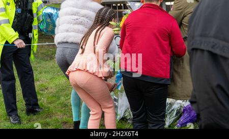 Brentwood Essex, Royaume-Uni.24 octobre 2021.Une enquête de meurtre importante menée par la police d'Essex à Brentwood à la suite des deux meurtres commis dans la ville.Crédit : Ian Davidson/Alay Live News Banque D'Images