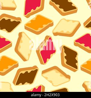 Griller avec un motif de confiture sans couture.La nourriture Illustration de Vecteur