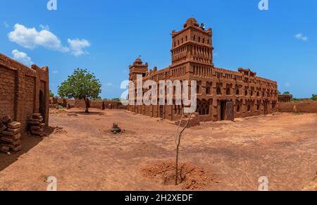 Une mosquée Clay village Yamma au Niger Banque D'Images