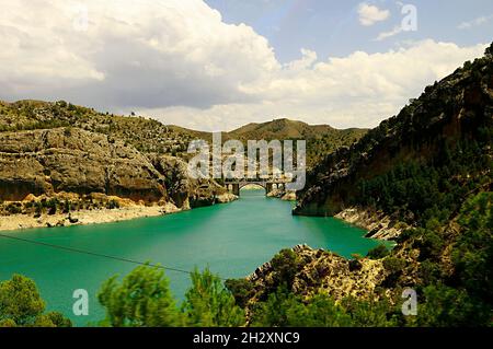 Pantano de la Fuensanta dans le détroit de l'Enfer. Banque D'Images