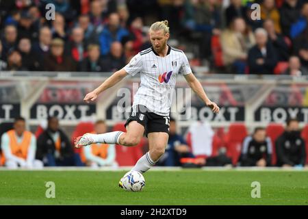 NOTTINGHAM, ROYAUME-UNI.24 OCTOBRE Tim Ram de Fulham pendant le match de championnat Sky Bet entre Nottingham Forest et Fulham au City Ground, Nottingham, le dimanche 24 octobre 2021.(Credit: Jon Hobley | MI News) Credit: MI News & Sport /Alay Live News Banque D'Images