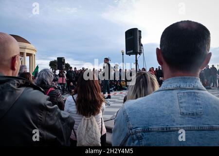 Livourne, Italie, 24 octobre 2021, pas de Paura Day Banque D'Images