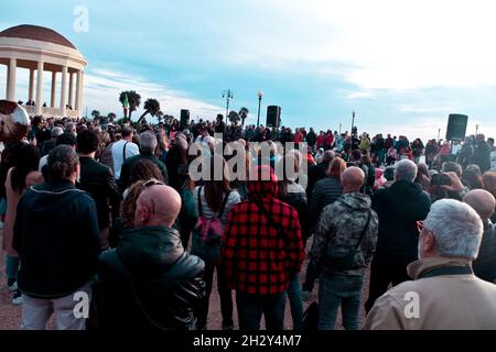 Livourne, Italie, 24 octobre 2021, pas de Paura Day Banque D'Images