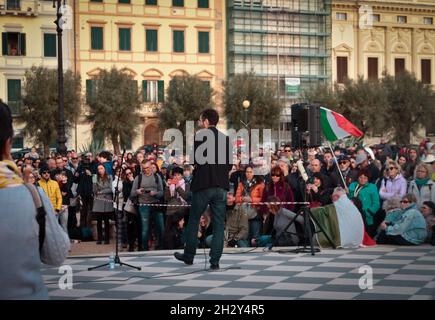 Livourne, Italie, 24 octobre 2021, pas de Paura Day Banque D'Images