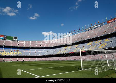 24 octobre 2021, Barcelone, Espagne, vue générale au cours du match de football de la Liga entre le FC Barcelone et le Real Madrid le 24 octobre 2021 au stade Camp Nou à Barcelone, Espagne - photo: Oscar Barroso/DPPI/LiveMedia Banque D'Images