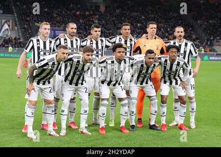 Milan, Italie.24 octobre 2021.L'équipe Juventus FC au cours de la série Un match de football 2021/22 entre le FC Internazionale et le FC Juventus au stade Giuseppe Meazza, Milan, Italie le 24 octobre 2021 Credit: Independent photo Agency/Alay Live News Banque D'Images