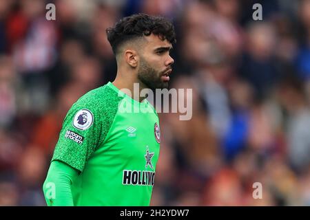 Londres, Royaume-Uni.24 octobre 2021.David Raya #1 de Brentford pendant le match à Londres, Royaume-Uni le 10/24/2021.(Photo de Mark Cosgrove/News Images/Sipa USA) crédit: SIPA USA/Alay Live News Banque D'Images