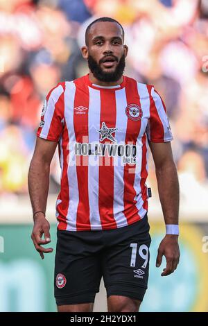 Londres, Royaume-Uni.24 octobre 2021.Bryan Mbeumo #19 de Brentford pendant le match à Londres, Royaume-Uni le 10/24/2021.(Photo de Mark Cosgrove/News Images/Sipa USA) crédit: SIPA USA/Alay Live News Banque D'Images