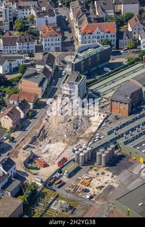 Photographie aérienne, site de démolition Dreiblitz-Haus an der Möhnestraße, Neheim, Arnsberg, pays aigre, Rhénanie-du-Nord-Westphalie,Allemagne, démolition, constr Banque D'Images