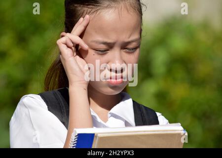 Une petite fille impatiente Banque D'Images